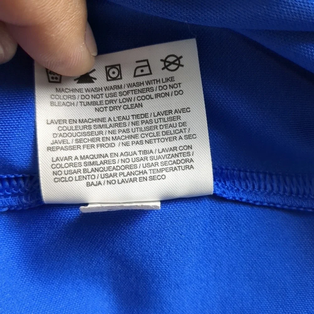 Nike Golf Dri-Fit‎ Athletic Knit Polo Shirt Men's XXL Blue Tour Performance